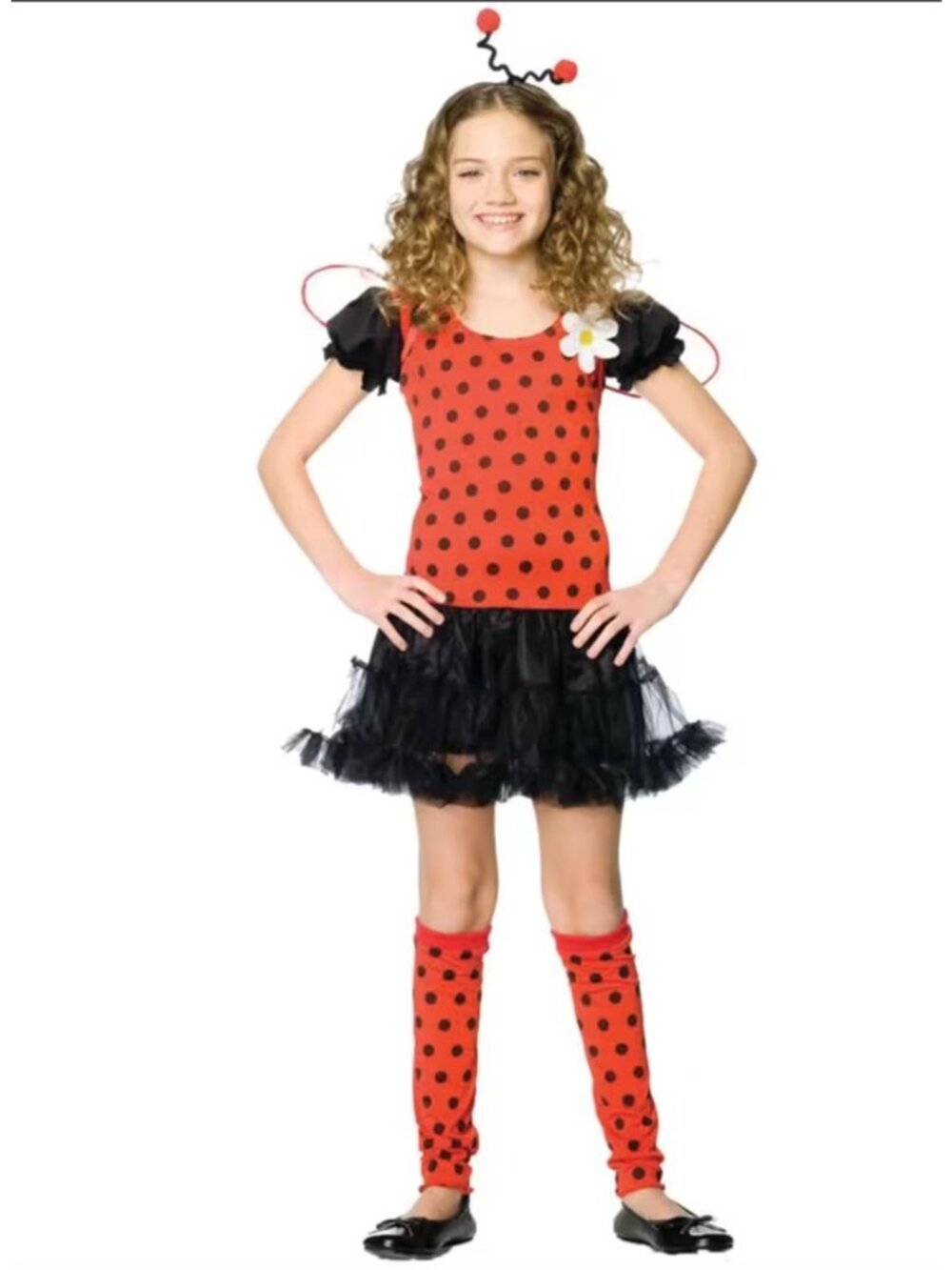 Daisy Bug Costume For Girls Medium 7-10 By Enchanted Costumes 4-Piece Set Dress